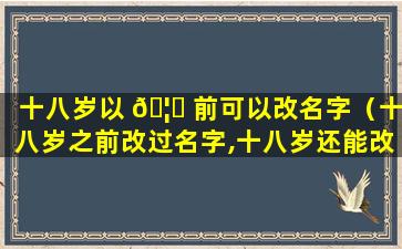 十八岁以 🦅 前可以改名字（十八岁之前改过名字,十八岁还能改吗）